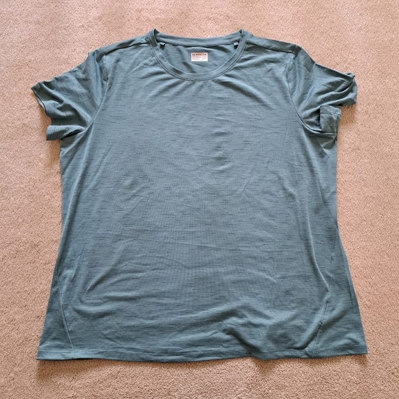 ❤️ NWOT Mondetta Active Tee Green XXL Short Sleeved Striped T-shirt Lightweight - Picture 10 of 10